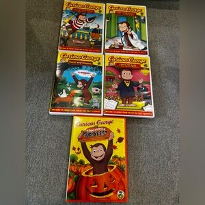Lot of 5 Curious George DVDs